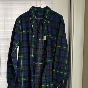 Ralph Lauren Blue and Green Plaid Shirt